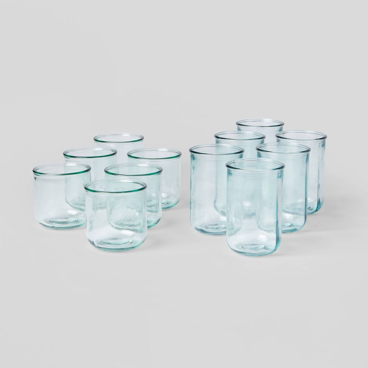12pc Glass Potomac Double Old-Fashioned Assorted Tumbler Set - Threshold™ | Target