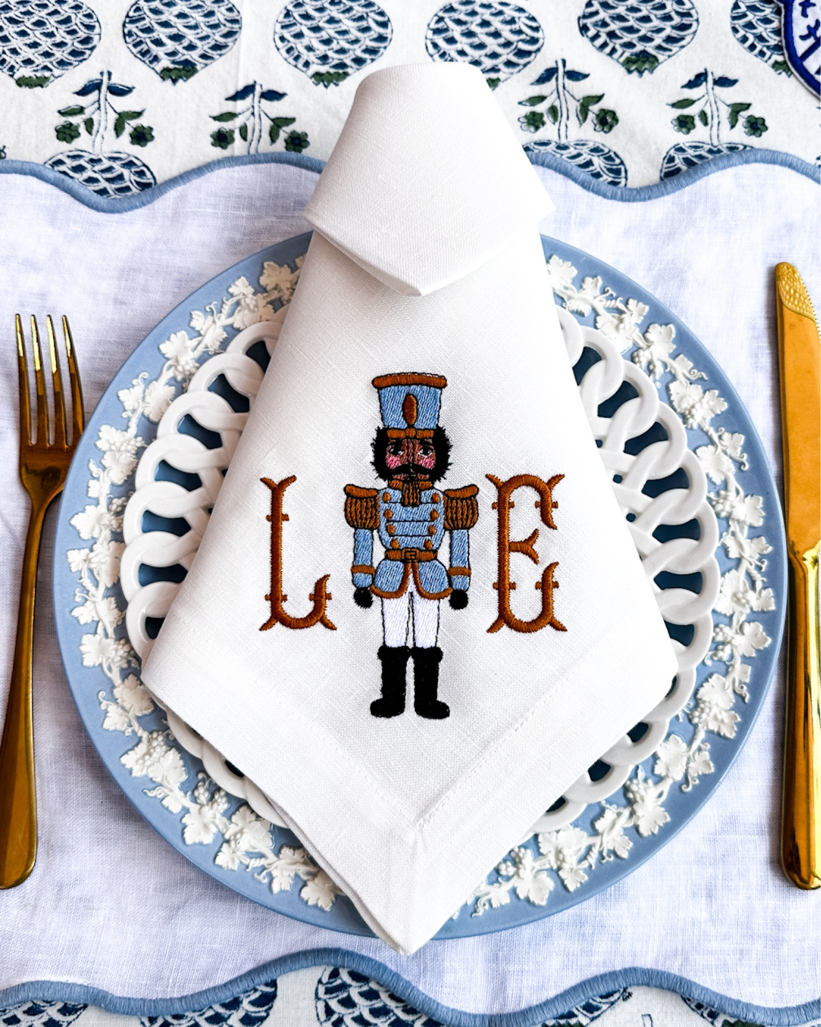 Nutcracker Dinner Napkins, Christmas dinner napkins, Christmas table setting 

#LTKSeasonal #LTKParties #LTKHome