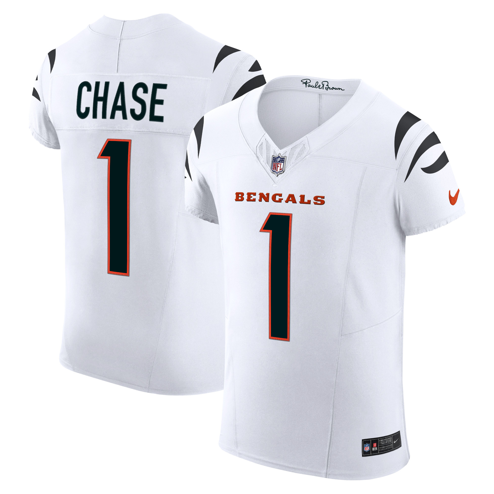 Men's Nike Ja'Marr Chase White Cincinnati Bengals Vapor F.U.S.E. Elite Jersey | Fanatics