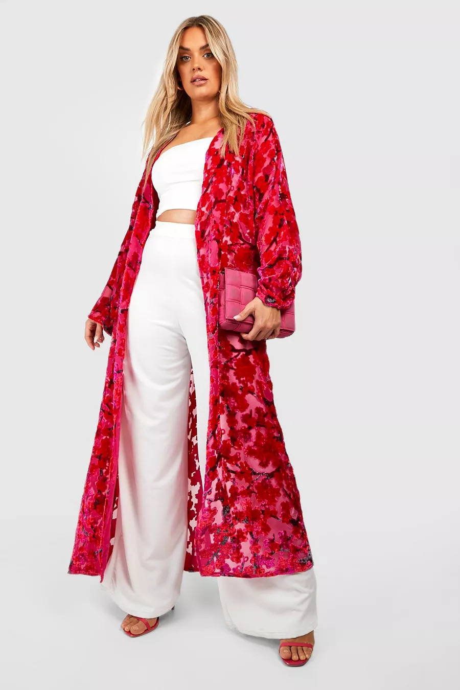 Plus Devore Maxi Kimono | Boohoo.com (US & CA)