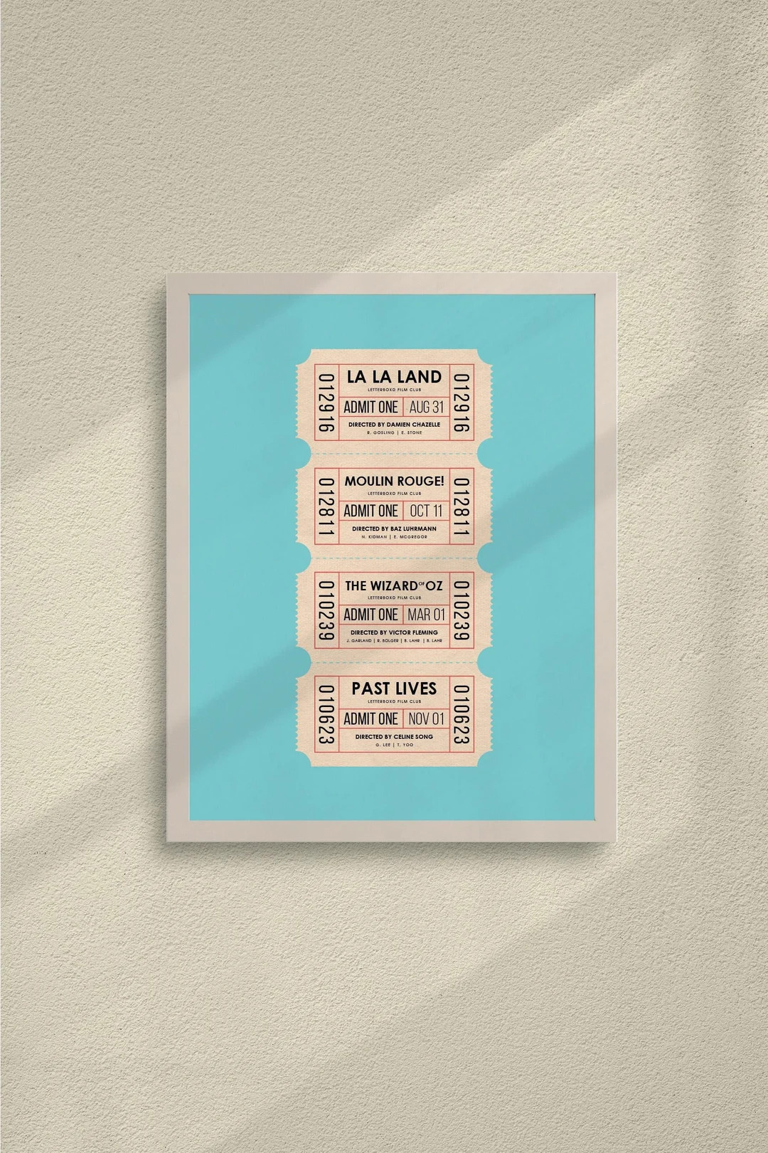 CUSTOM Letterboxd Top 4 Film Favorites Cinema Ticket Print | Personalized Art Print | Wall Decor ... | Etsy (US)
