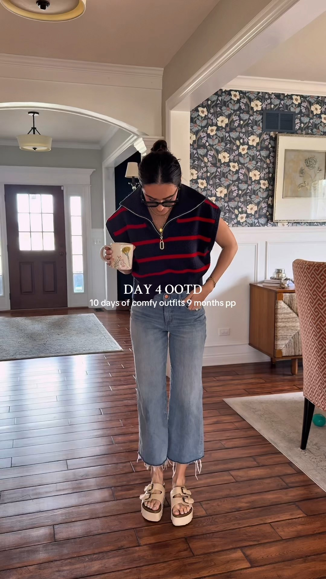 Another comfy ootd as a sahm 9 months postpartum & nursing 

Nursing friendly, Jcrew, sweater vest, wide leg denim, postpartum, mom ootd 

#LTKFindsUnder100 #LTKFindsUnder50 #LTKStyleTip