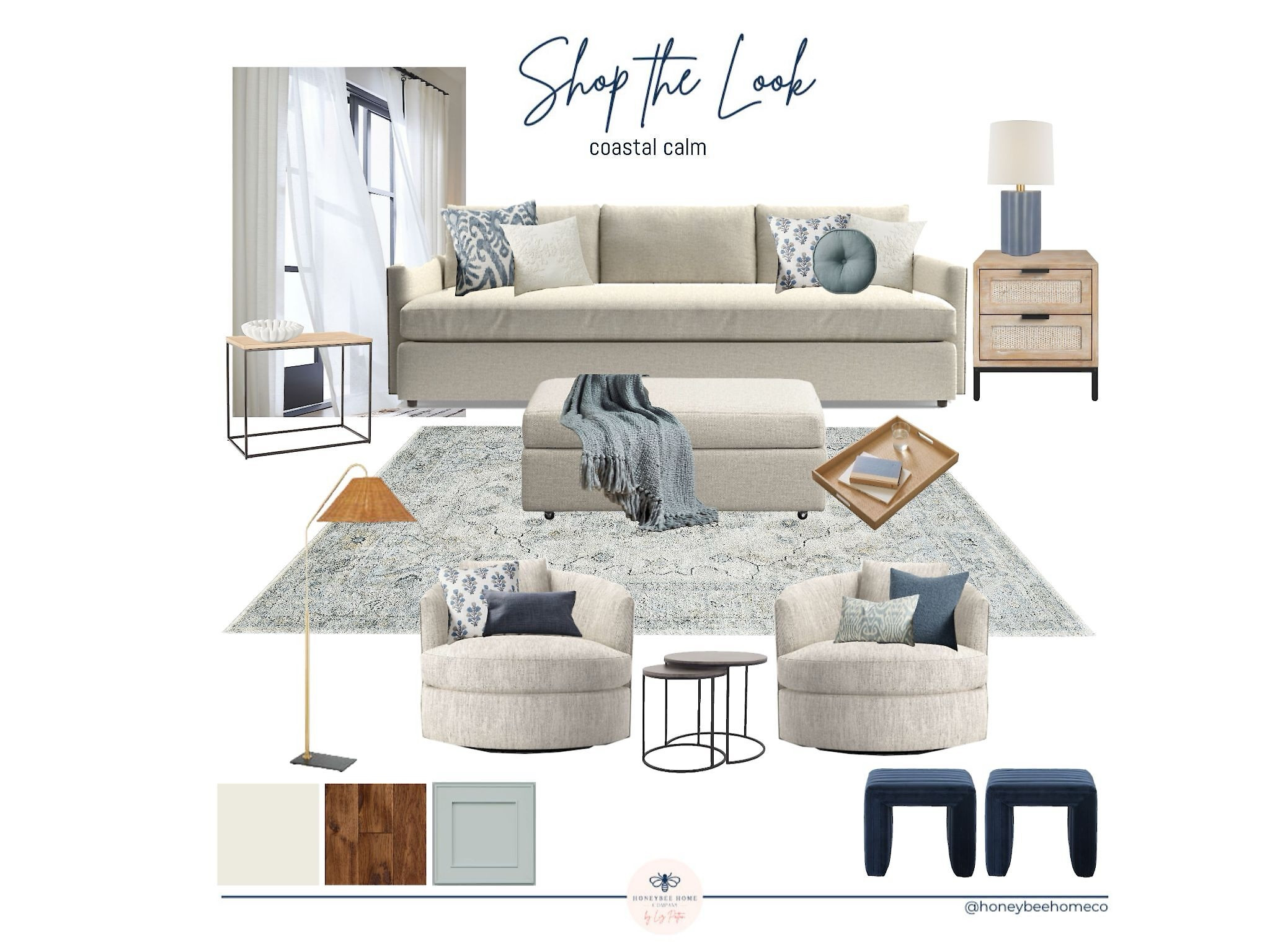 Style a calm, comfortable coastal sanctuary in your living room. 

#LTKHome #LTKStyleTip