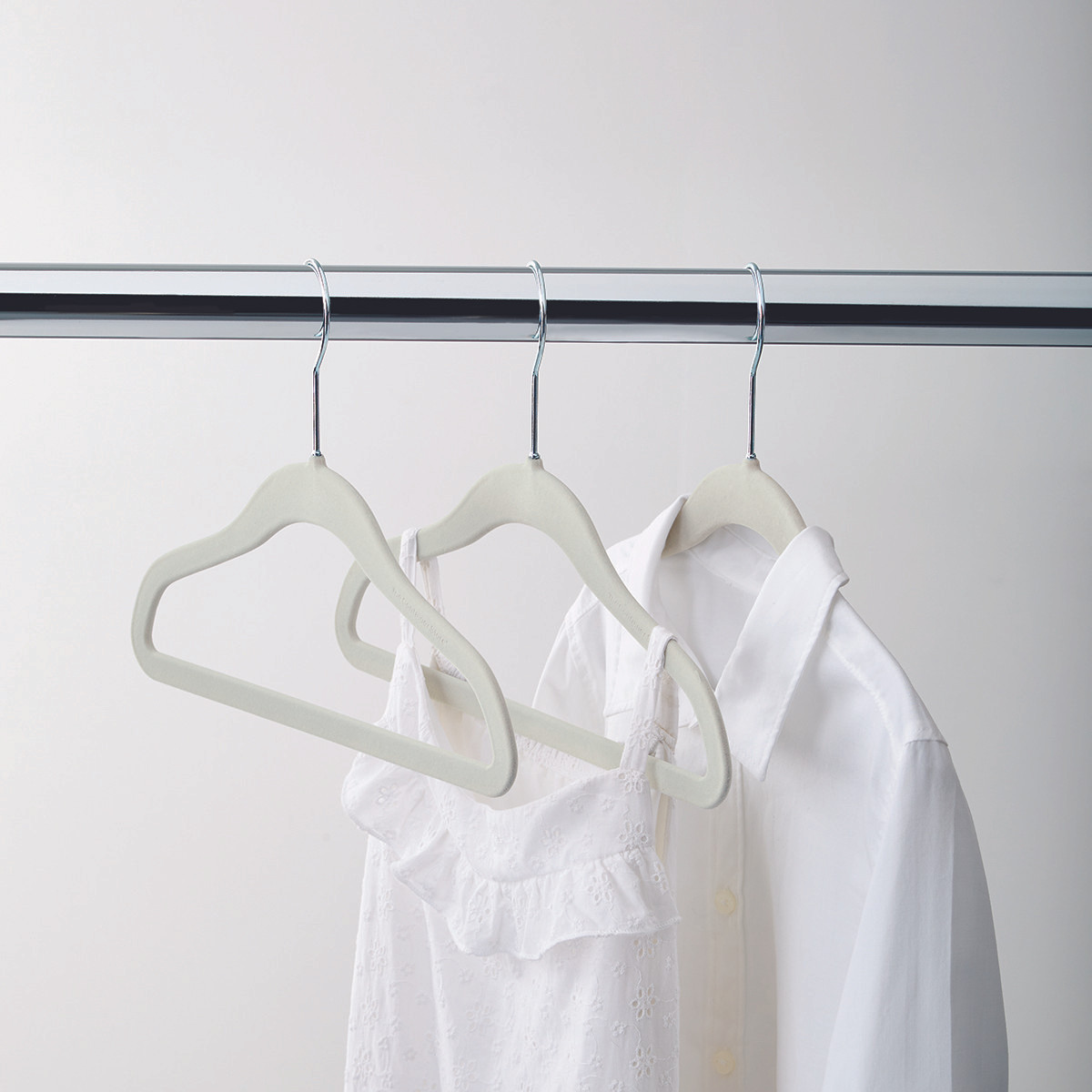 Kid's Linen Premium Non-Slip Velvet Hangers | The Container Store