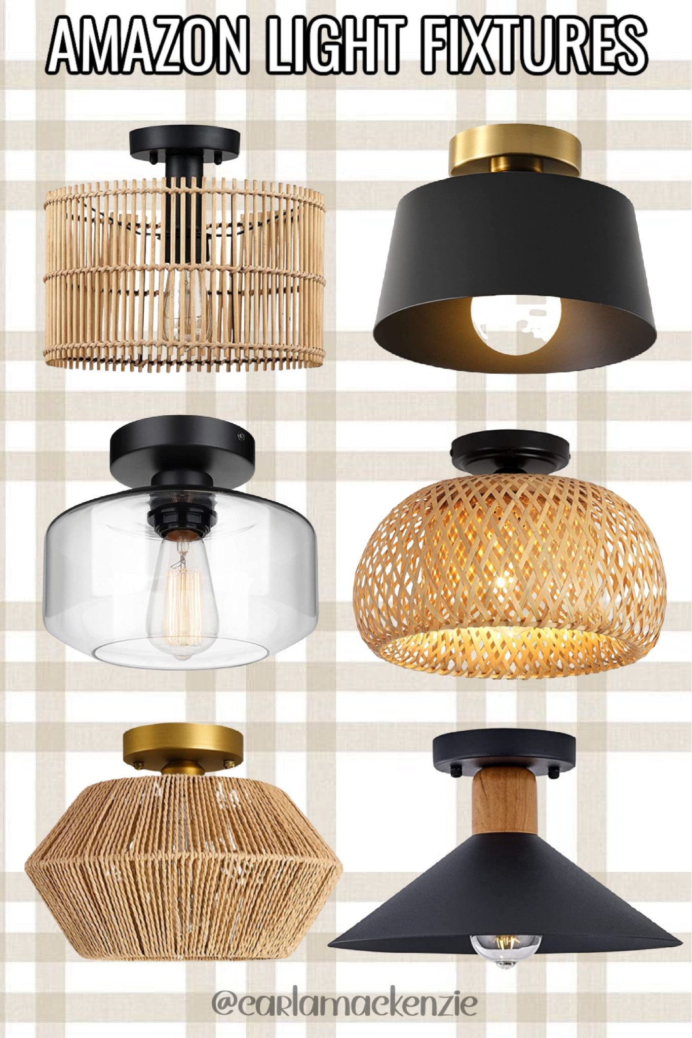 Living room or bedroom makeover, trendy light fixtures. Woven bamboo flush mount light fixture rustic basket, farmhouse light, metal black pendant lamp shade, lighting for kitchen island, laundry room, porch, foyer or hallway.

#LTKhome #LTKunder50 #LTKFind
