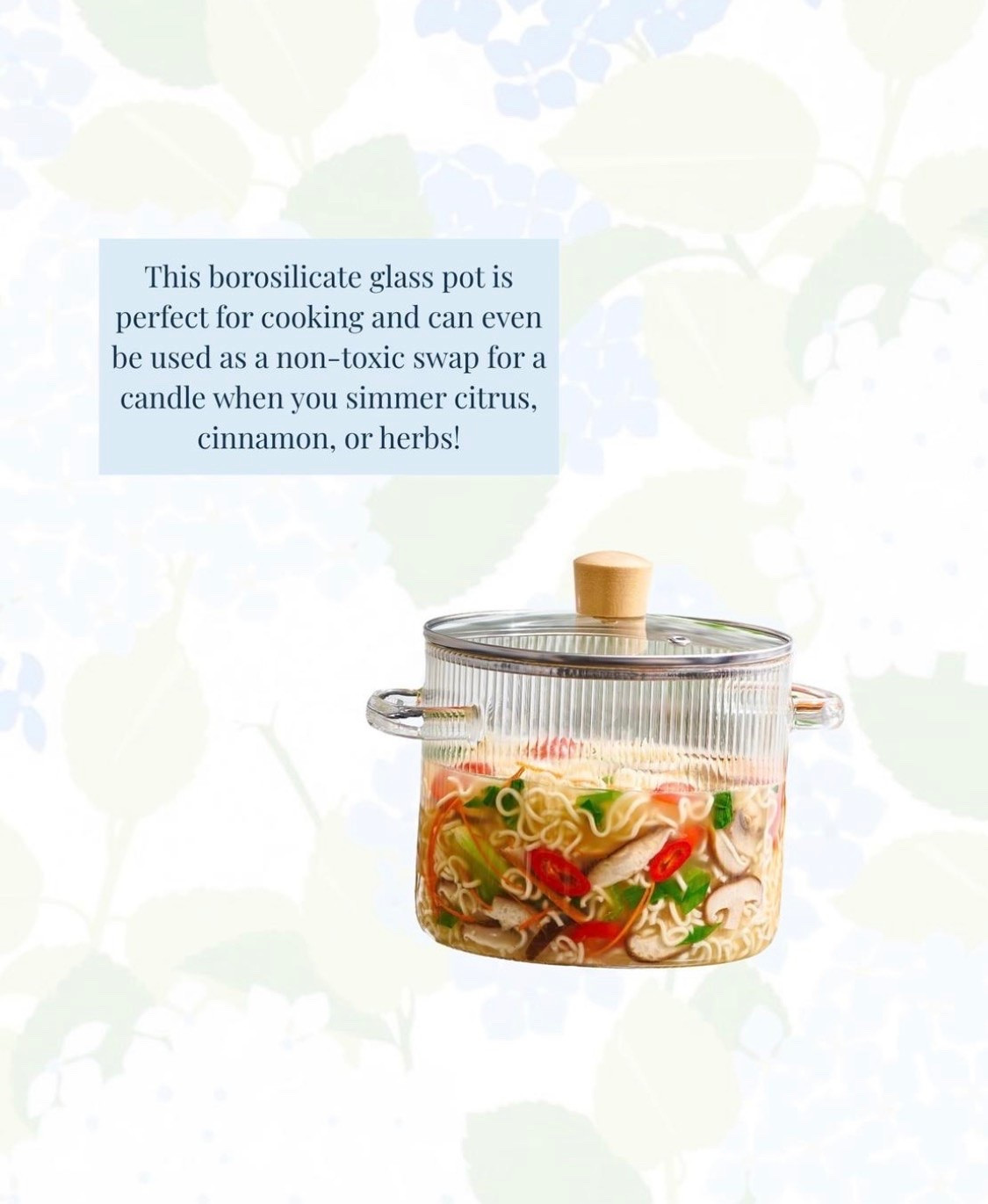 If you’re looking for a realistic low-tox upgrade, this borosilicate glass pot is perfect for cooking your family's favorite meals safely. It also doubles as a stunning simmer pot for a natural, chemical-free home fragrance. 

 #LTKdayinmylife #LTKmomlife #LTKfoodie