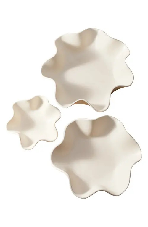 Style Union Home Jill Medium Ceramic Dish in Blanc at Nordstrom, Size Small | Nordstrom