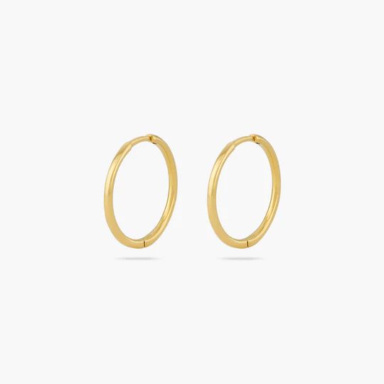 Medium Slim Hoop | Studs