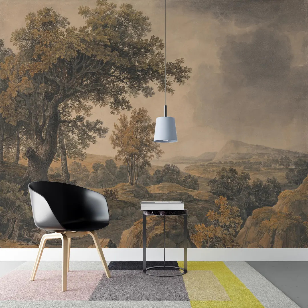 Vintage Scenic Tree Peel and Stick Wallpaper, Landscape Panoramic Forest Wall Mural, Removable Vi... | Etsy (US)