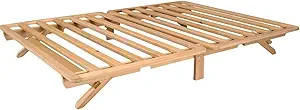 KD Frames Fold Platform Bed - Full Bed Frame - Unfinished Wood Bed Frame - Full Size Folding Bed ... | Amazon (US)