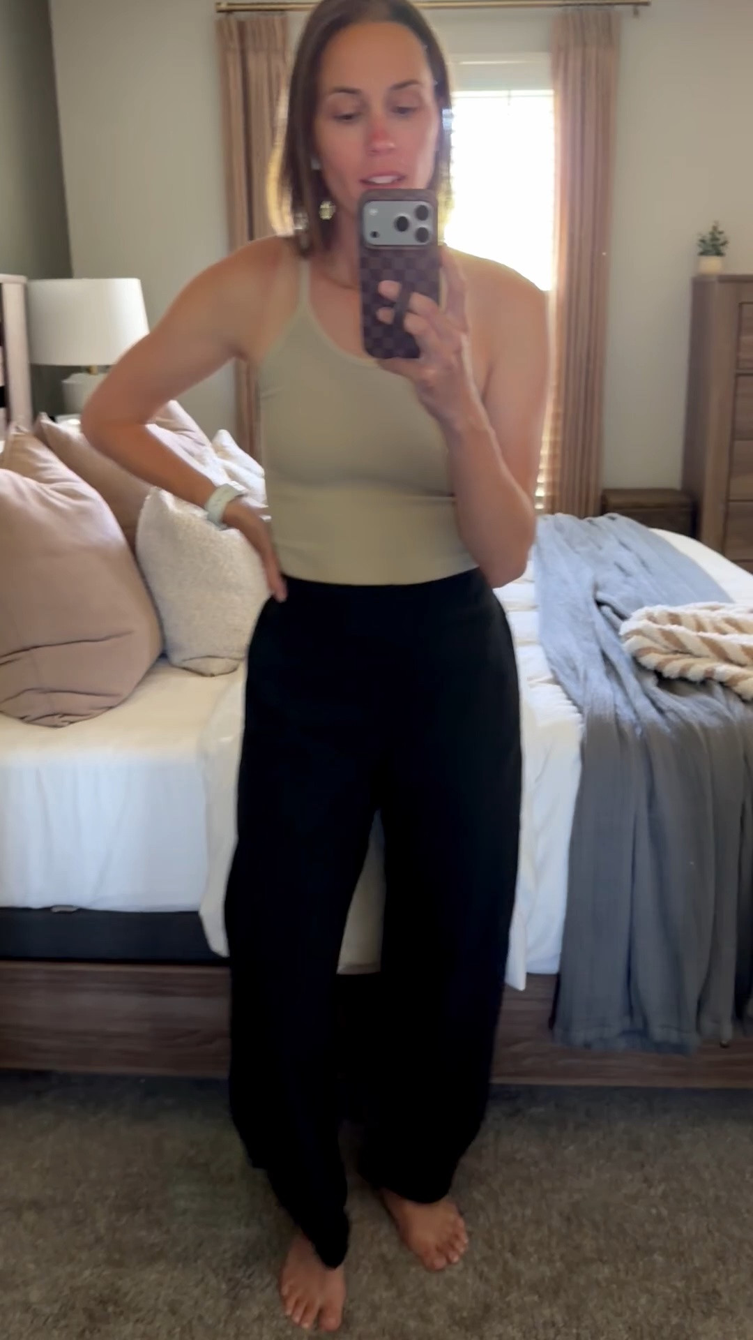 I may have just found my new favorite pant! These are so comfortable, the barrel leg gives it a bit of an elevated look so I can feel a little more put together when out running errands. If you are a teacher or can have a bit of a more casual look at work these would be GREAT!

I also ordered these in what I thought was going to be more of a cream color but they were more of a light tan color that just wasn’t it for me. Wouldn’t recommend that color personally. Also, these are not prime and I had to wait a week or more for them to arrive — worth it IMO!

#LTKootd #LTKWorkwear #LTKActive