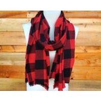 Fall Scarf, Buffalo plaid scarf, Red Plaid Scarf, plaid Blanket Scarf, Handmade boho scarf, soft scarf Long Flannel scarf, Gifts for Mom | Etsy (US)