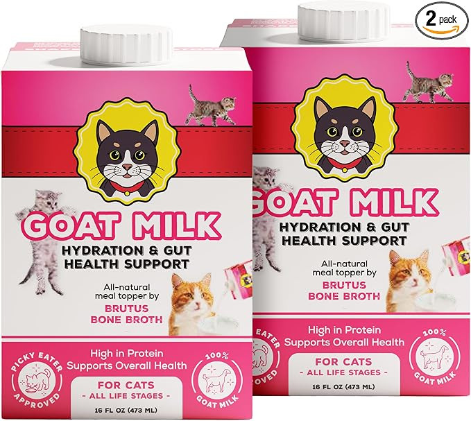 Brutus Broth Goat Milk for Cats - Meal Topper and Hydration Support, 100% Pure Single Ingredient ... | Amazon (US)