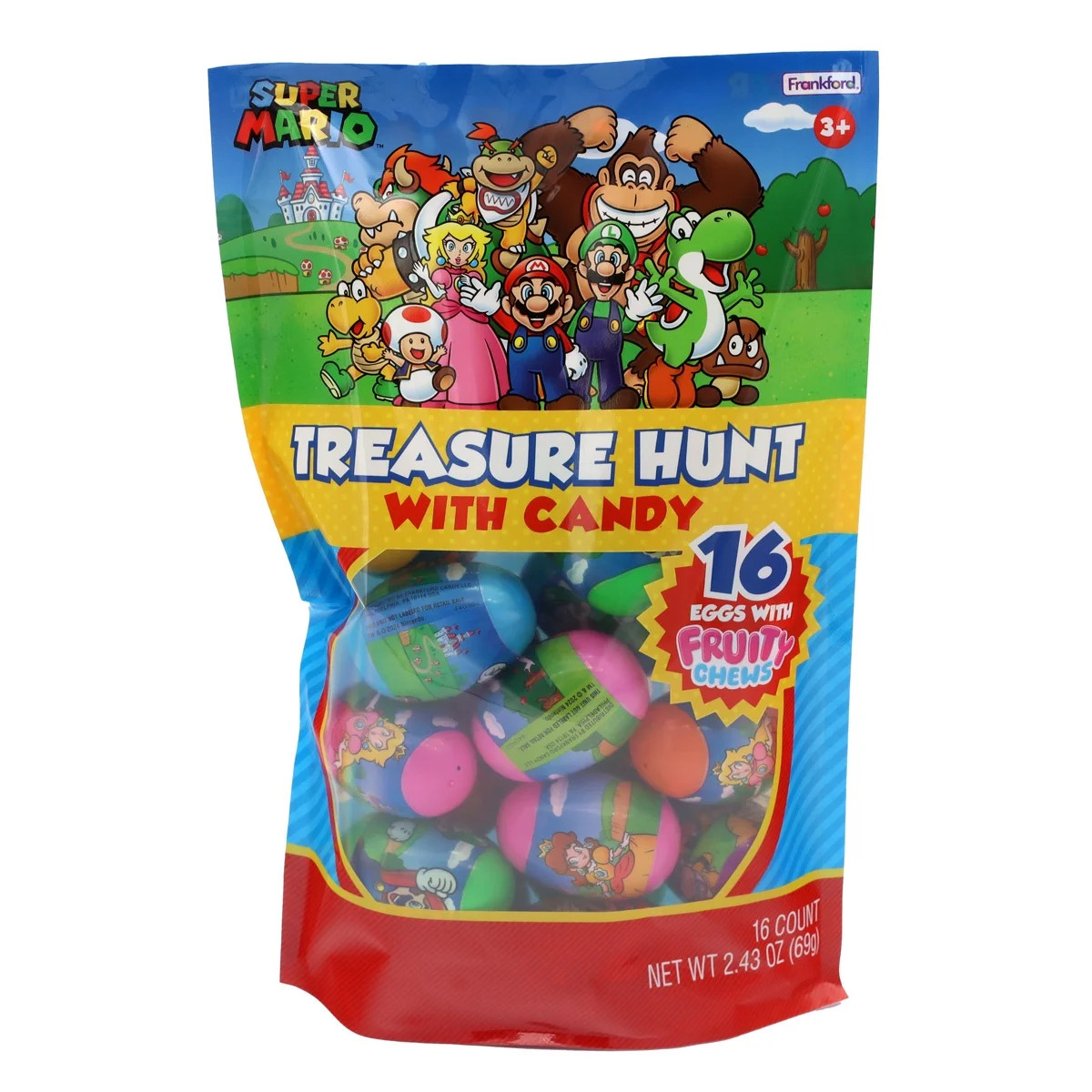 Frankford Super Mario Easter Treasure Hunt Eggs with Fruity Chews Candy | Walmart (US)