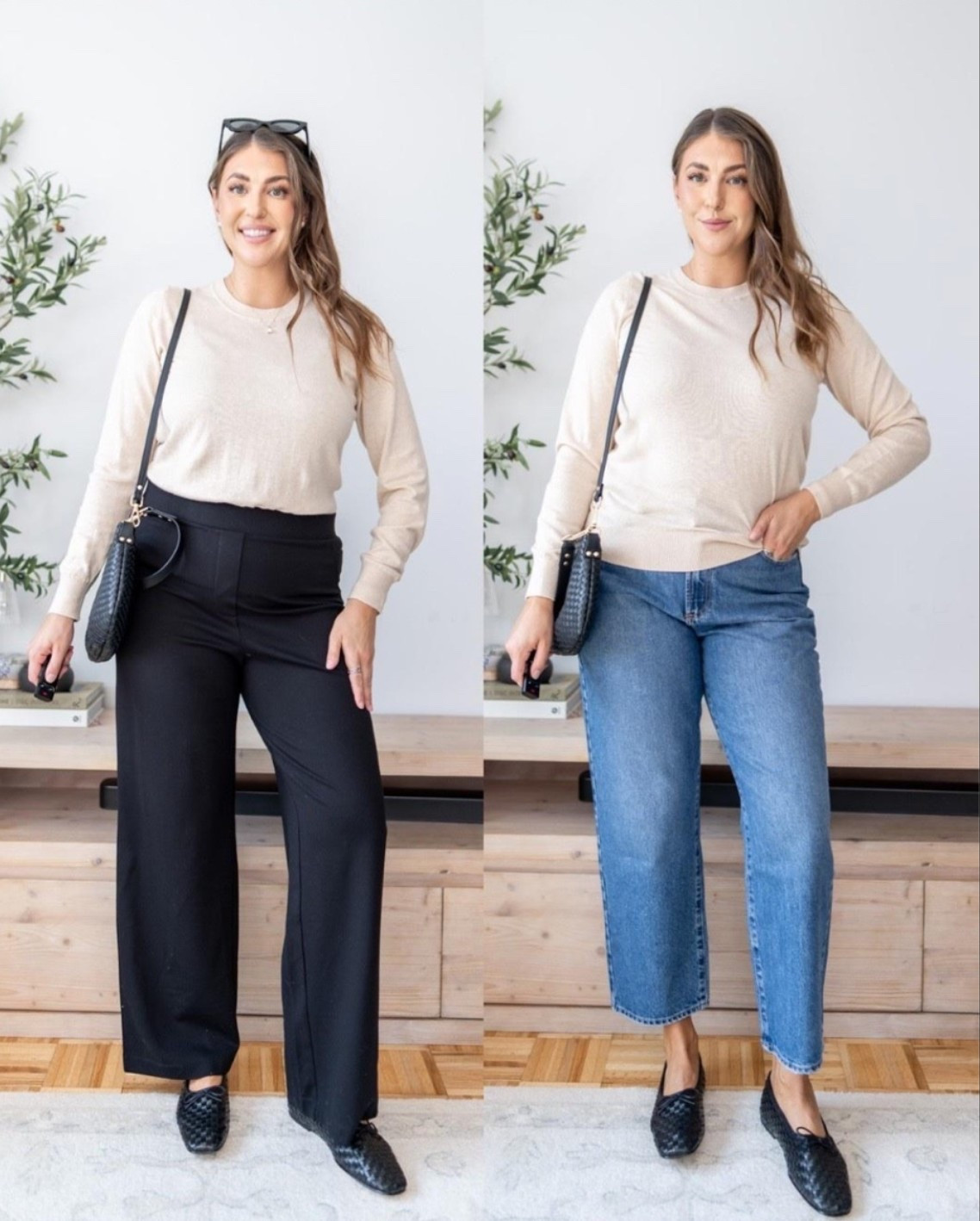 One sweater, two easy fall outfits 🤍 Pair it with black wide-leg pants for a polished look or keep it casual with straight-leg denim. Simple, classic, and so easy to recreate.

white sweater outfit, fall outfit ideas, straight leg jeans, wide leg pants, neutral fall outfit, casual chic style, women’s fall fashion, classic wardrobe staples, everyday fall style, fall fashion 2026

#LTKSeasonal #LTKTall #LTKMidsize