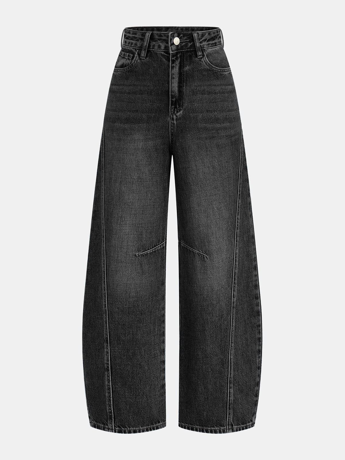 Denim Curved-Leg Jeans | Commense