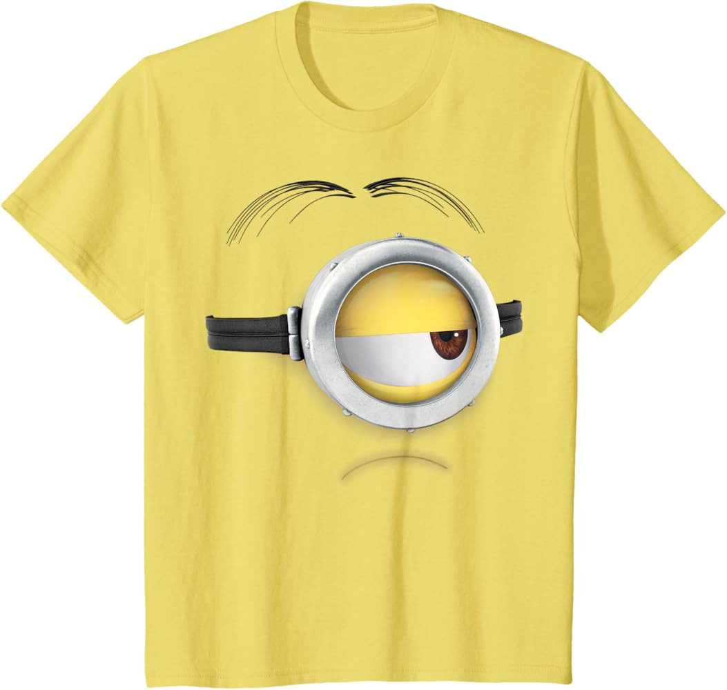 Despicable Me Minions Stuart Frown Face Graphic T-Shirt T-Shirt | Amazon (US)