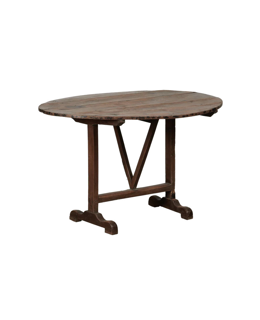Olive Ateliers Vintage French Wine Tasting Table - Oval | Olive Ateliers