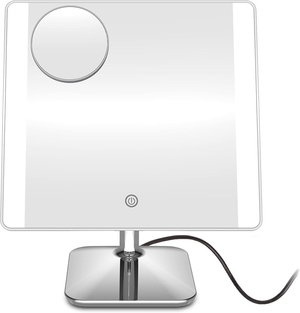 Conair Lighted Makeup Mirror with 10X Spot Magnification and Phone Holder, LED Makeup Mirror with... | Amazon (US)
