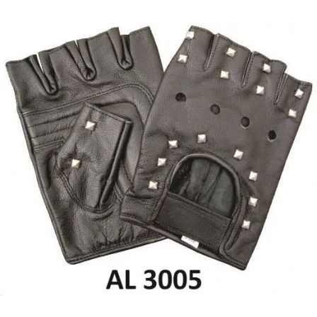 Men's Boys Fashion 3XL Size Motorcycle Studded Leather Fingerless Gloves | Walmart (US)