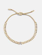Pavé Initial Curb Chain Bracelet | BaubleBar (US)