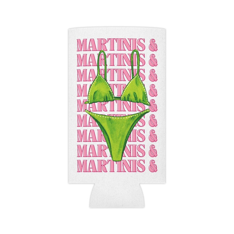 Martinis and Bikinis Can Cooler, Bachelorette Coozie - Etsy | Etsy (US)