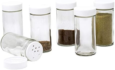 Glass Spice Jars- Set of Six Glass Spice Bottles | Amazon (US)