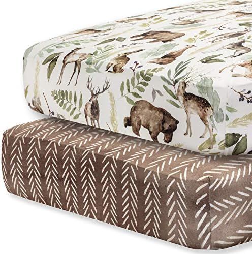 Amazon.com: Pobibaby - 2 Pack Premium Fitted Baby Boy Crib Sheets for Standard Crib Mattress - Ul... | Amazon (US)