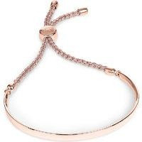 Monica Vinader Fiji 18ct rose gold-plated friendship bracelet, Women's, Rose rose cord | Selfridges