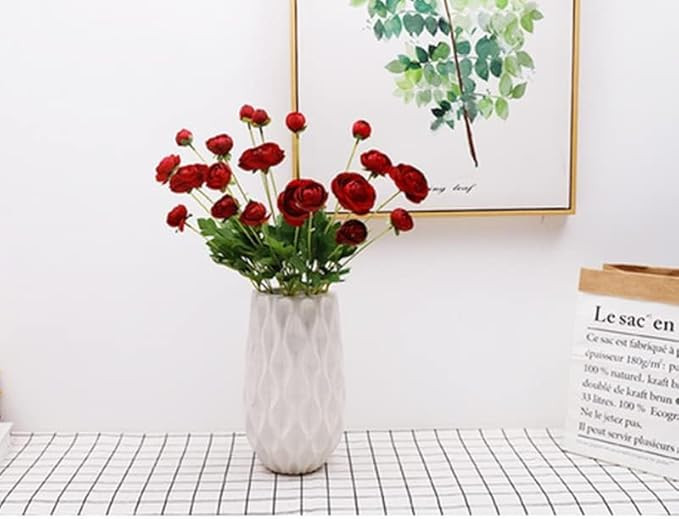 JOSON 5 Pieces Simulated Artificial Silk Flower Persian Buttercup Flower with Home Decor Bouquet ... | Amazon (US)