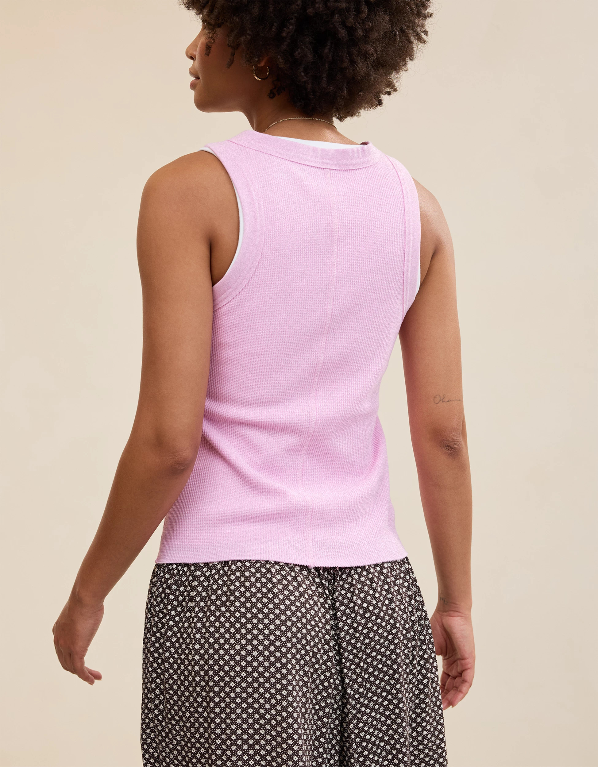 Aerie Unwind Waffle Henley Tank Top | Aerie