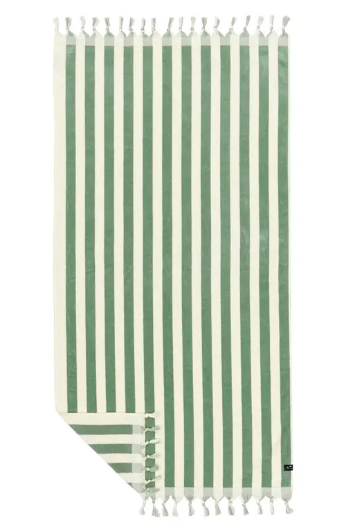Slowtide Cabana Striped Turkish Cotton Towel in Coastal Mist at Nordstrom | Nordstrom