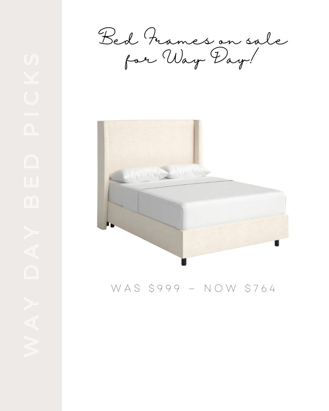 If you’ve been waiting to upgrade your bed frame — Way Day is your moment 🤍 These are the best Wayfair bed frames on sale right now through April 27th. All neutral, all beautiful, all significantly discounted. Linking my favorites here so you can shop before the sale ends.

#LTKSeasonal #LTKSaleAlert #LTKHome