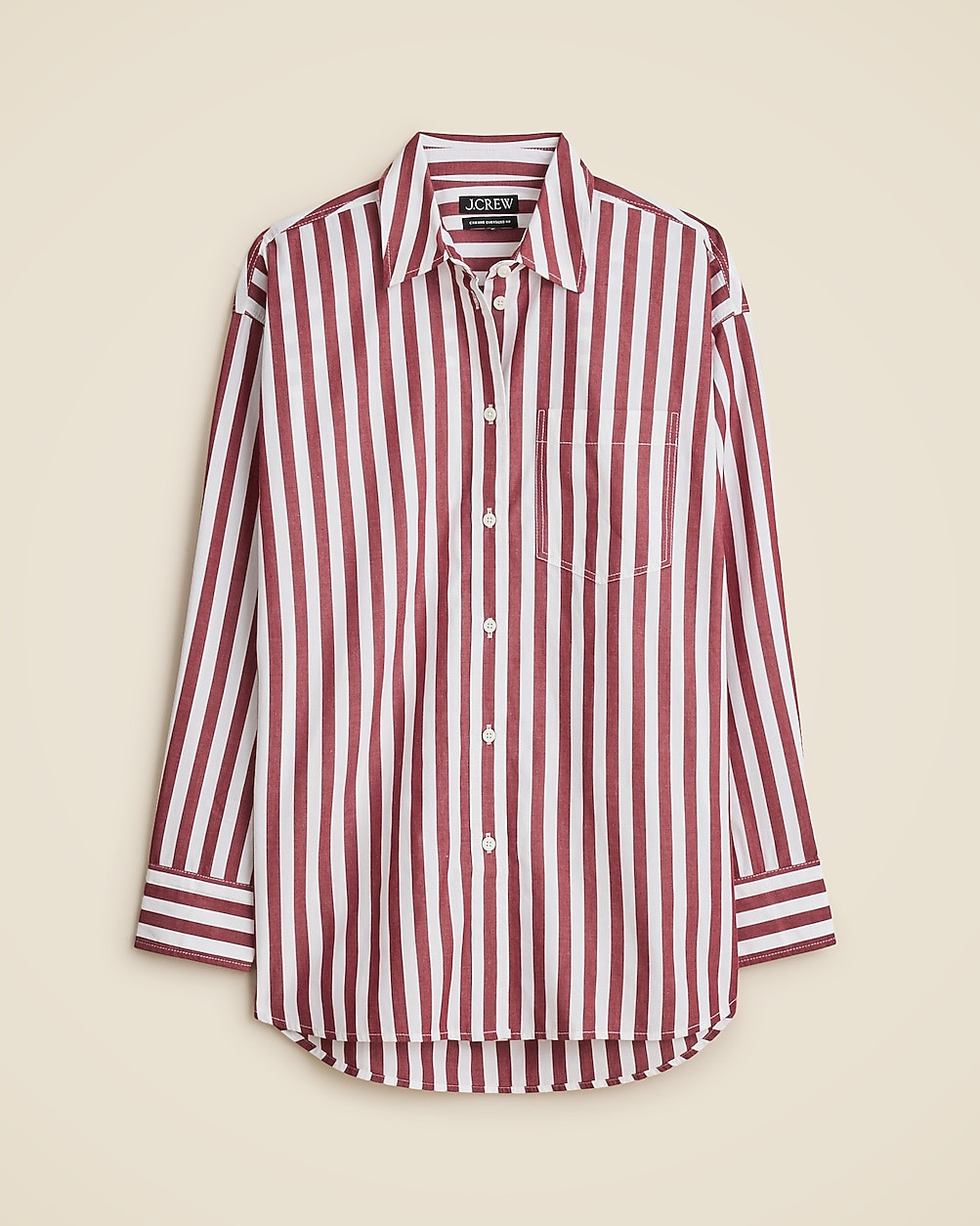 Étienne oversized shirt in striped lightweight oxford | J. Crew US