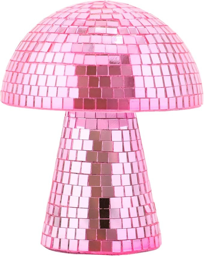 Creative Mushroom Disco Ball for Party,Table Decor Mirror Retro Handmade Disco Ball Mushroom Shap... | Amazon (US)
