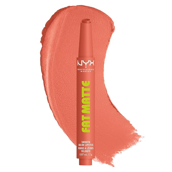 NYX PROFESSIONAL MAKEUP Fat Matte Lipstick, Pigmented, Smoothing, & Non-Drying Lip Crayon, Long L... | Amazon (US)