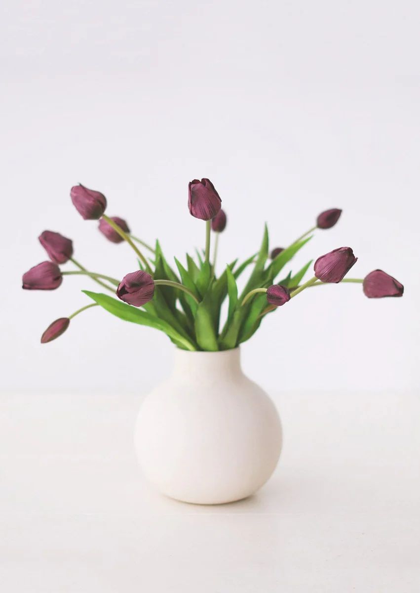 Bundle of 7 Purple Artificial Tulip Flower - 18.5 | Afloral (US)