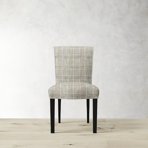 Fitzgerald Dining Side Chair, Standard, Glen Plaid, Sage, Ebony | Williams-Sonoma