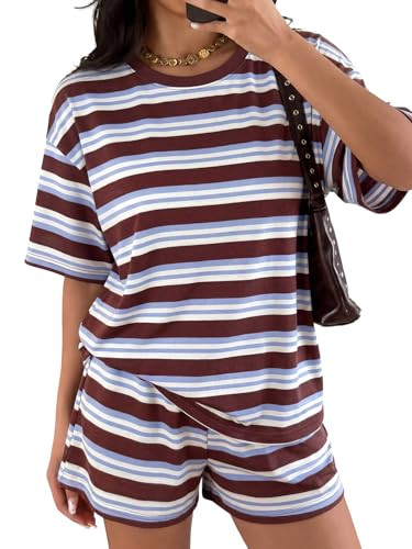 LILLUSORY Striped Set for Women Two Piece Lounge Sets Summer Outfits 2026 | Amazon (US)