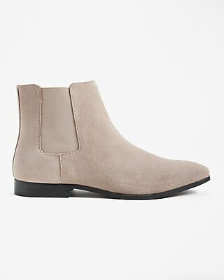 Stone Genuine Suede Chelsea Boots | Express