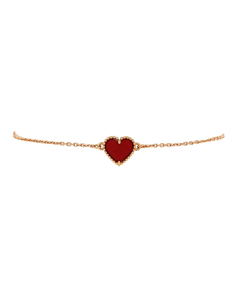 Pre-Owned Van Cleef & Arpels Sweet Alhambra Heart Bracelet 18K Rose Gold with Carnelian | Bloomingdale's (US)