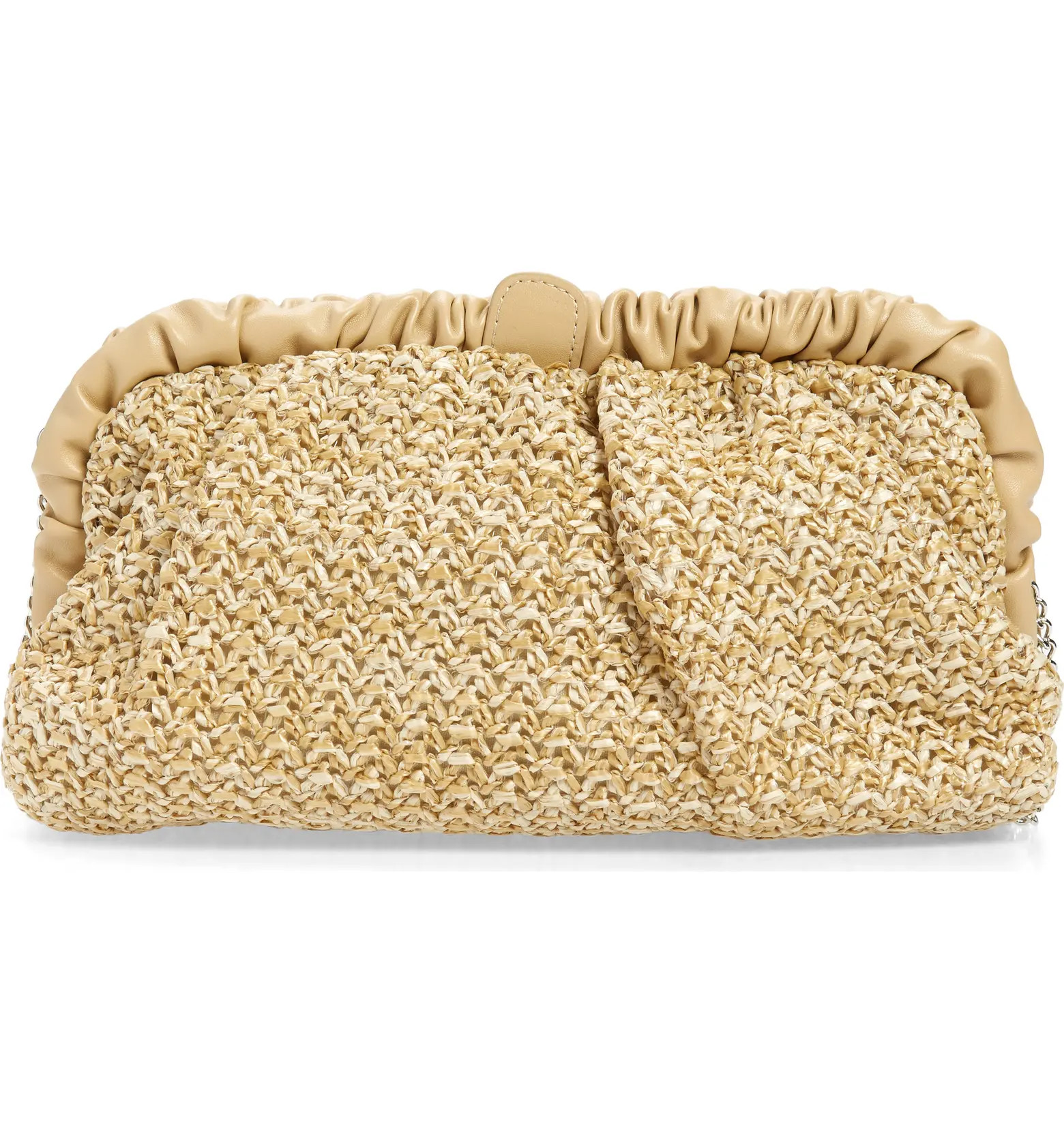 Amalia Pleated Woven Straw Clutch | Nordstrom
