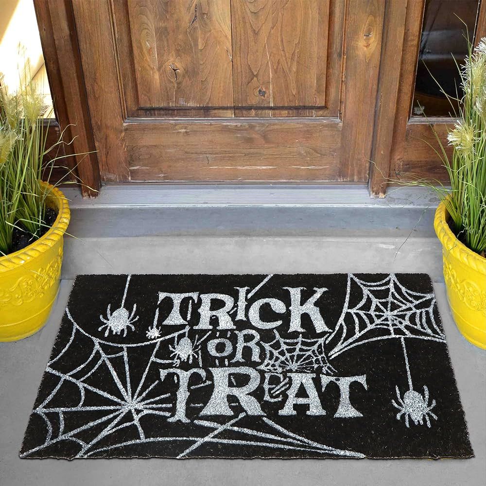 JOYIN Halloween Decoration Front Door mat 30”x17”, Trick or Treat Black&White Spider Web Non ... | Amazon (US)