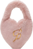Blumarine Pink Heart-Shaped 'B' Monogram Pin Bag | SSENSE