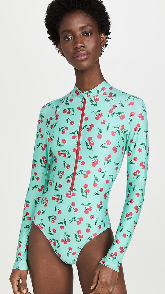 Long Sleeve Rashguard One Piece | Shopbop