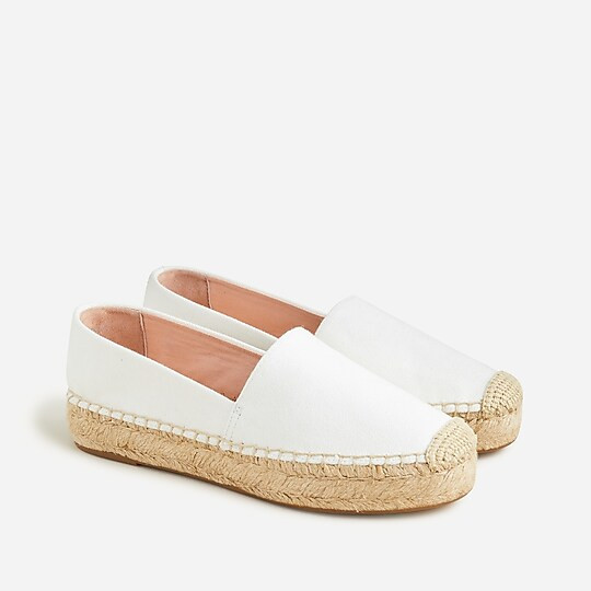 Canvas espadrille flats | J. Crew US