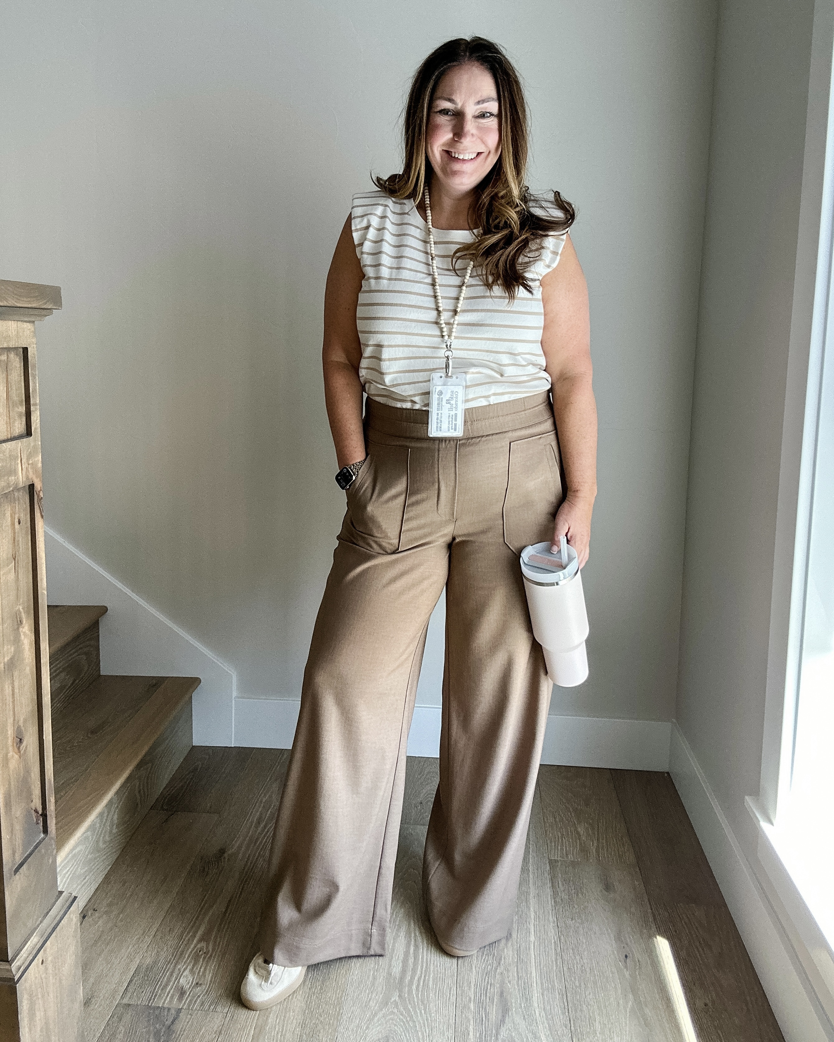 Back to School Teacher Outfit Inspo

Fit Tips: Tank tts, L // Pants tts, L // Sneaker size down 1/2 size

fall fashion back to school outfit teacher outfits teacher outfit workwear business casual midsize workwear wide peg pants, khaki, tan, striped top, extended shoulder, TheRecruiterMom

#LTKWorkwear #LTKBacktoSchool #LTKMidsize