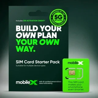 MobileX SIM Card Starter Kit, No Airtime - Prepaid | Walmart (US)