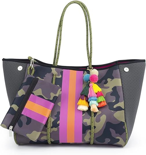 Neoprene Bag,Tote Bags,Neoprene Tote Bag,Handbags for Women,Neoprene Bag for Women,Neoprene Beach... | Amazon (US)