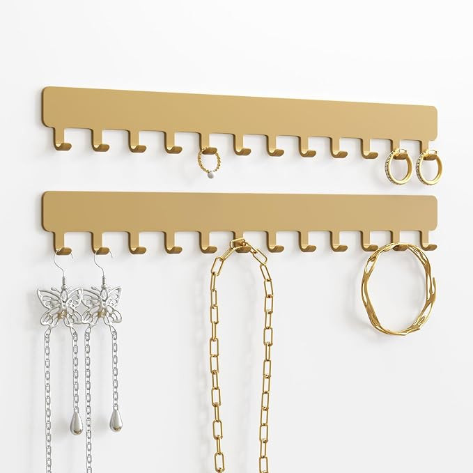 Necklace Holder Hanging Jewelry Organizer - Jewelry Organizer for Necklace, Self-Adhesive Necklac... | Amazon (US)
